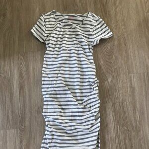 XS Isabel Maternity Striped Bodycon Dress